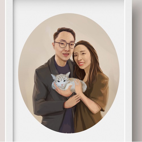 family cat wall art