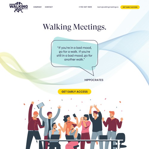 Walking Meetings website homepage