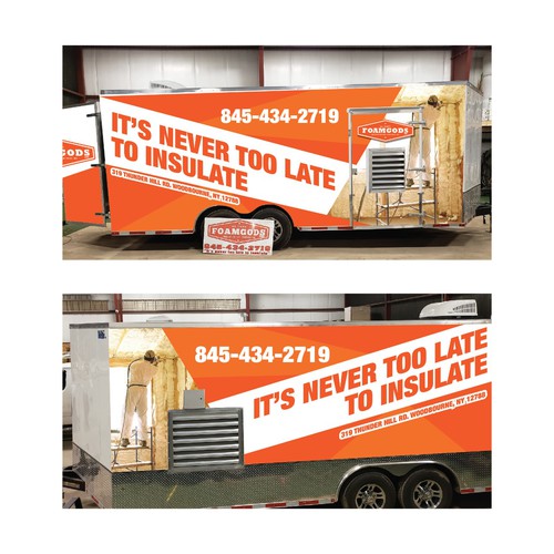 trailer wrap for a spray rig