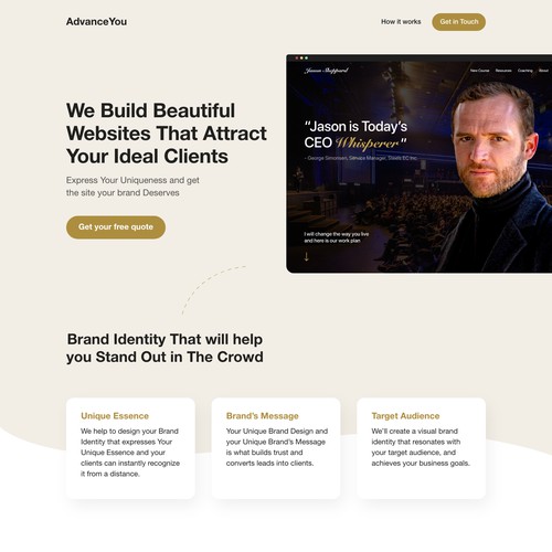 AdvanceYou landing page