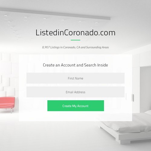 Simple Real Estate Landing Page with Giant Photo
