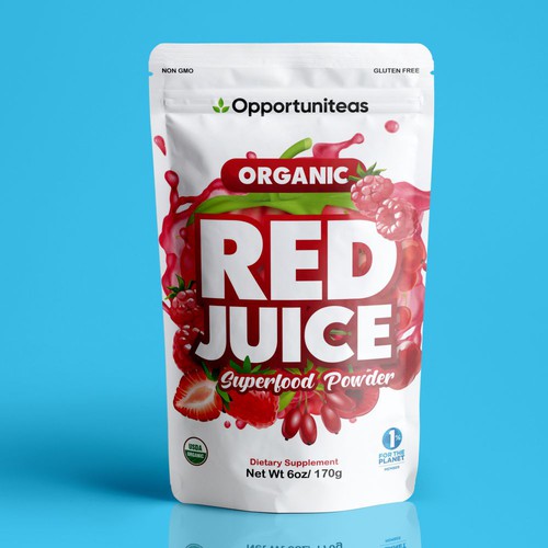 Red Juice packaging