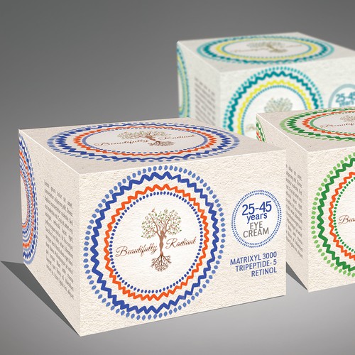 Create an amazing high quality eye cream box for Radiantly Beautiful!