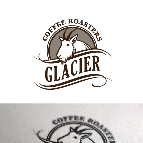 (Guaranteed) Glacier Coffee Roasters needs a new logo and business card with mountain goat