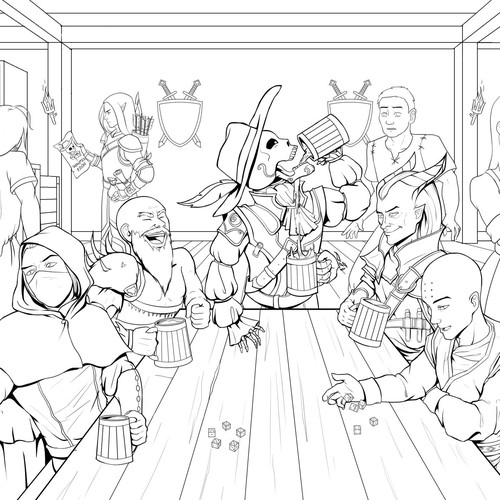  Lineart - Character Illustration