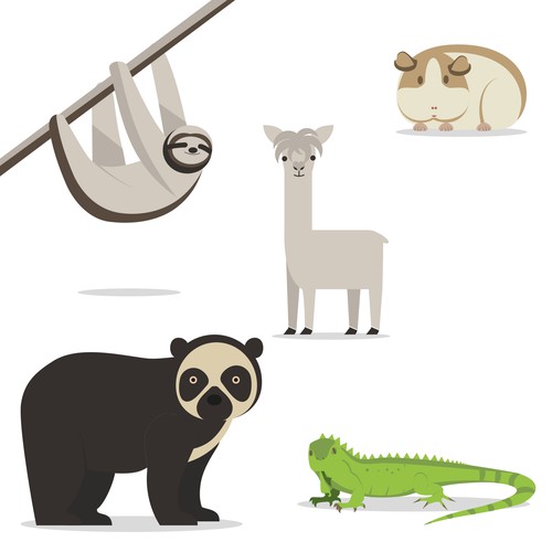 Flat animals design