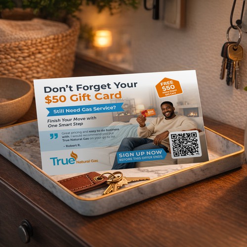 Incentive postcard — gift-card sign-up mailing