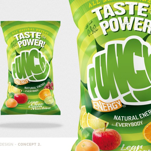 Punch'd Natural Energy - PACKAGE DESIGN