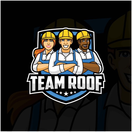 Logo for roofing company