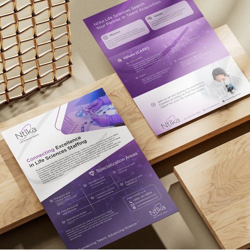 Brochure Design for Staffing Services to the Biotech and Pharma industries