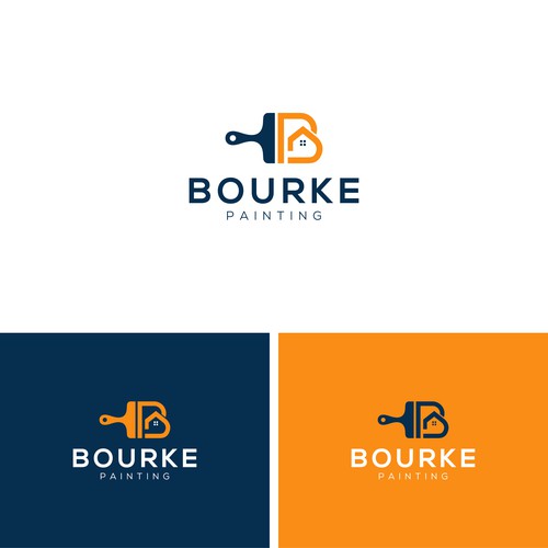 Bourke Painting logo and Business card design