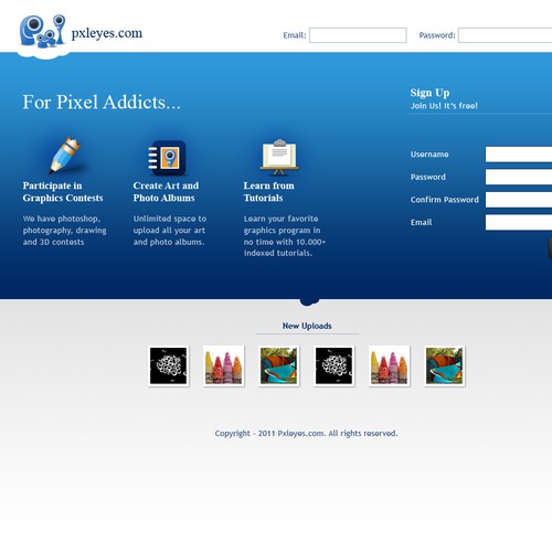 website design for Pxleyes
