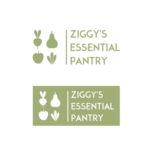 Create a logo for Ziggy's Essential Pantry reflecting our social engagement