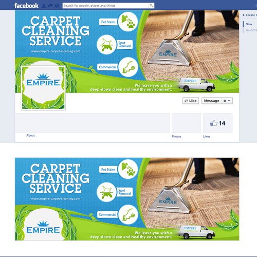Facebook page for empire carpet cleaning