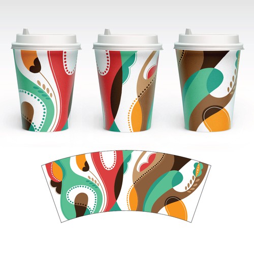 Elegant Artwork for Paper Cups