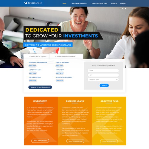 WordPress Design for a Credit Fund Company