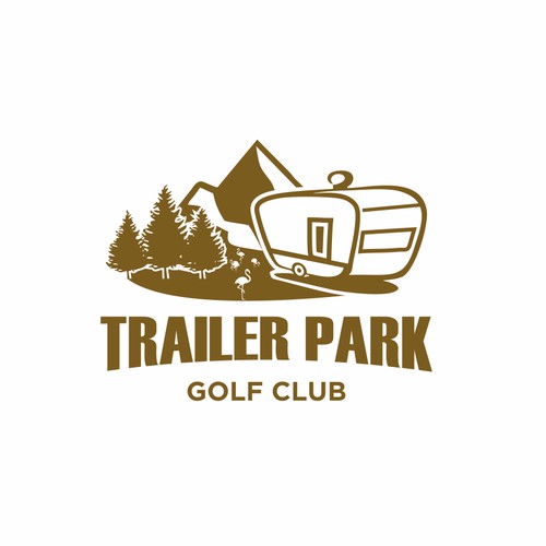 Logo for a fun golf apparel brand - Trailer Park Golf Club - Guaranteed winner