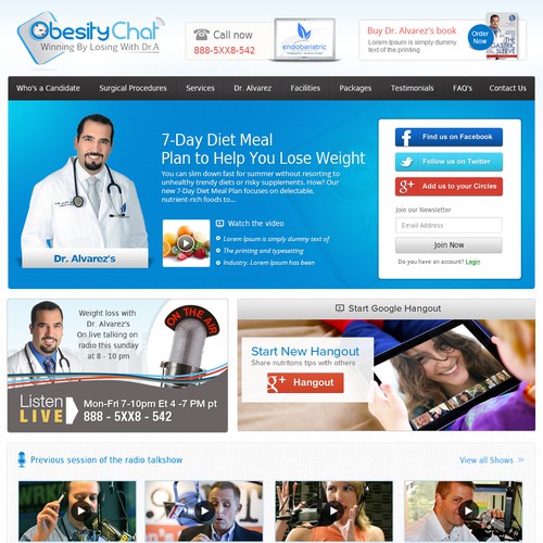 Help ObesityChat.com with a new website design