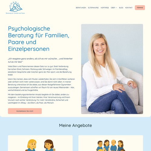 Ein klarer Webauftritt für eine Psychologische Beratungspraxis – realisiert mit Squarespace.
