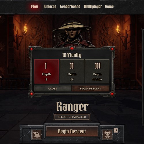 UI Design for Fantasy Rogue Game - Stolen Realm