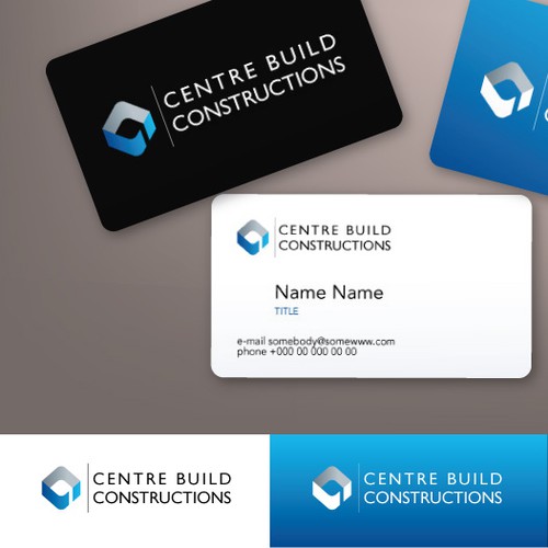 logo and business card for Centre Build Constructions