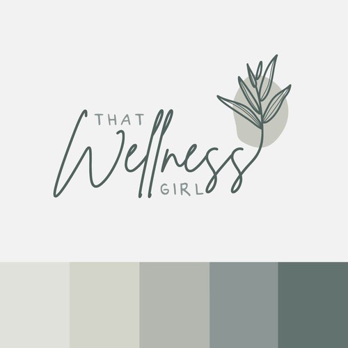 Calm logo for meditation using pastel colours