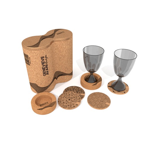 Full packaging design concept for crystal glasses
