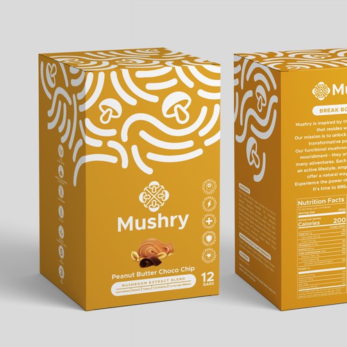 Product box design for Mushroom Bar