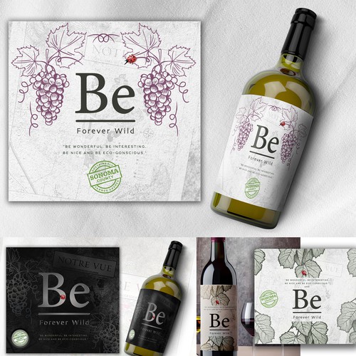 be forever wild wine packaging and label