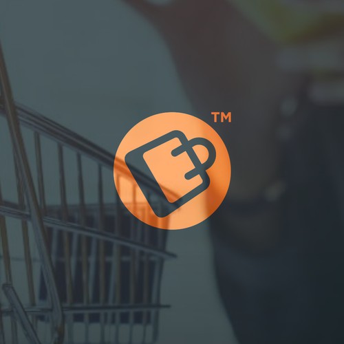 E shopping bag - Logo concept for an online shopping platform
