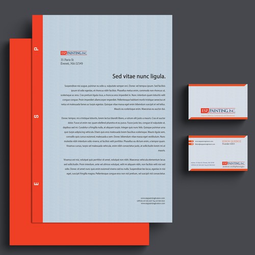 modern business card and stationary style