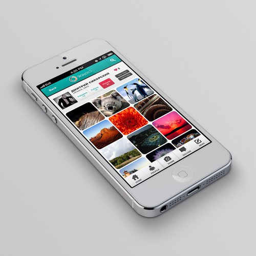 Photography mobile app design