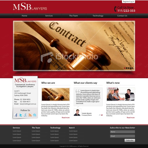 Help MSB Lawyers with a new website design