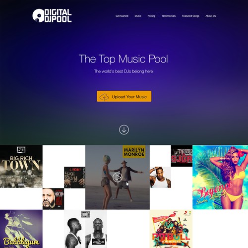 Create a lead-generating homepage for Digital DJ Pool