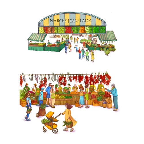 Farmers market illustration