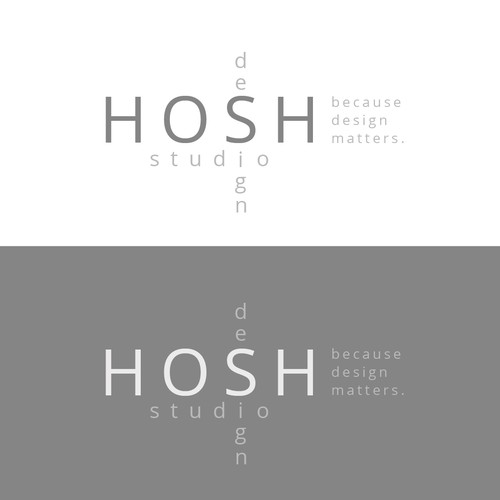 A modern, clean logo for a design studio