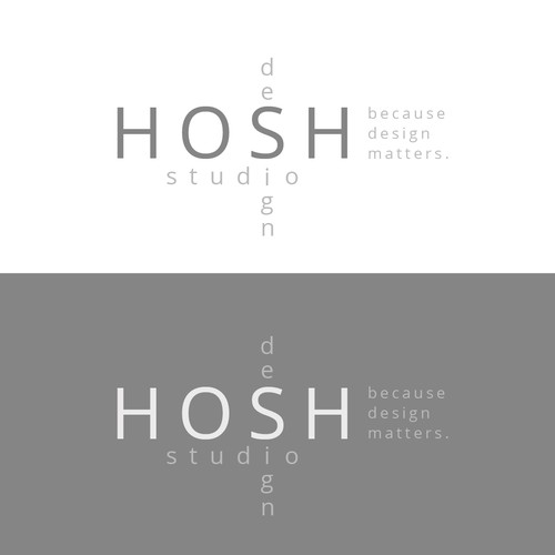 A modern, clean logo for a design studio