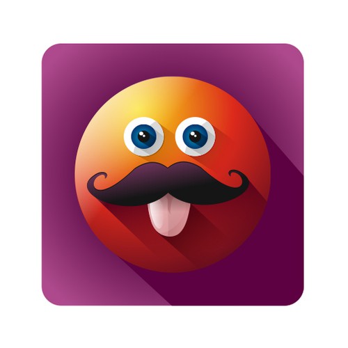 App icon for 'Big Emoji Keyboard'. Blind & Guaranteed.