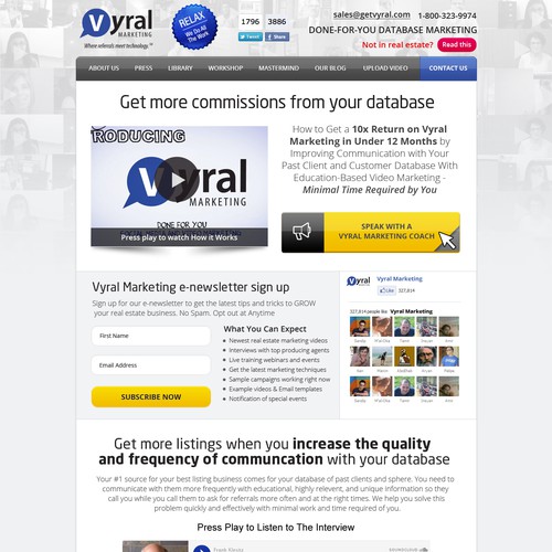 VyralMarketing.com seeks a 1 LONG page sales website like Apple - 90% done!