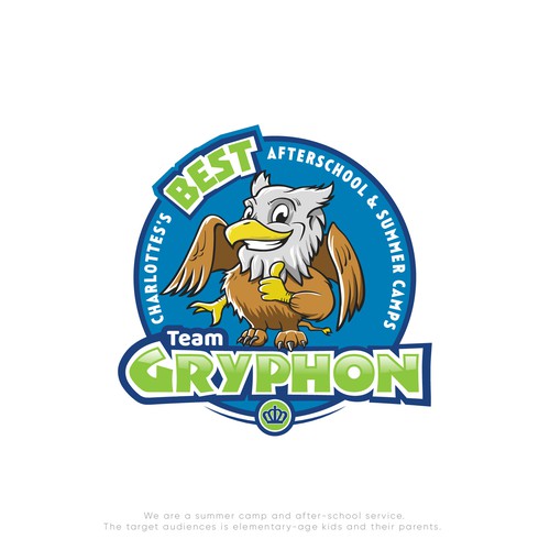 Warm and playful Gryphon logo