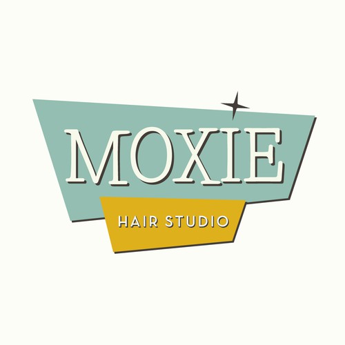 Retro logo for Moxie Hair Studio