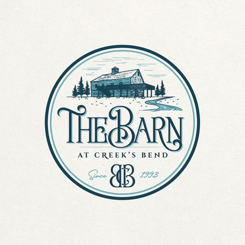 Sophisticated and Elegant Logo for The Barn at Creek's Bend