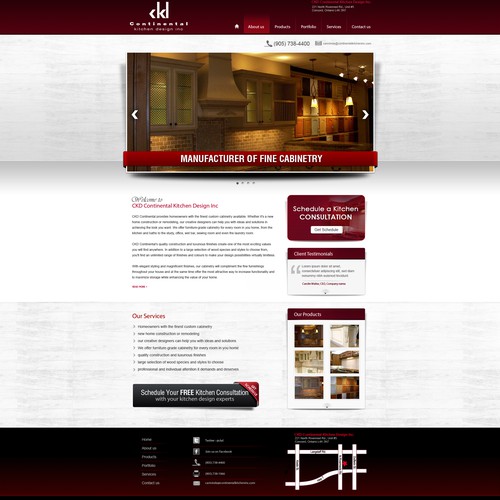 Continental Kitchen Design needs a new website design