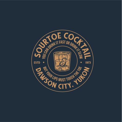 Sourtoe Cocktail Vintage Logo Design