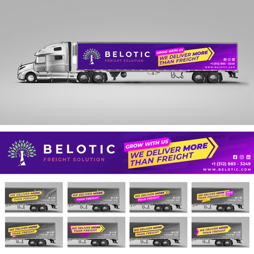 Truck Trailer Wrap Design proposal for Belotic.com 