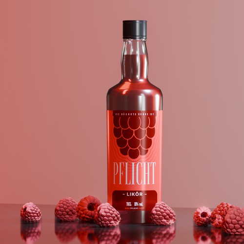Likör bottle design