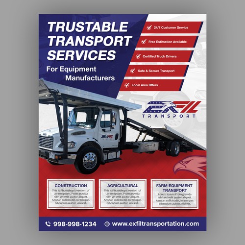 Transport Company Flyer Design