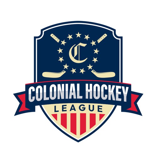 Sports League & Hockey Team Logo Design | Colonial Hockey League Branding