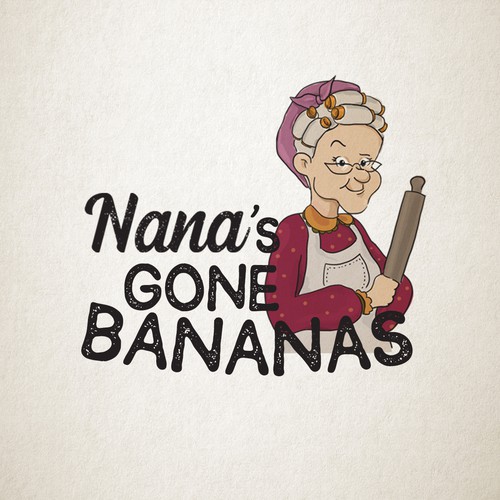 Illustration for banana bread packaging