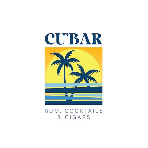 Beachy Colorful Bar Logo